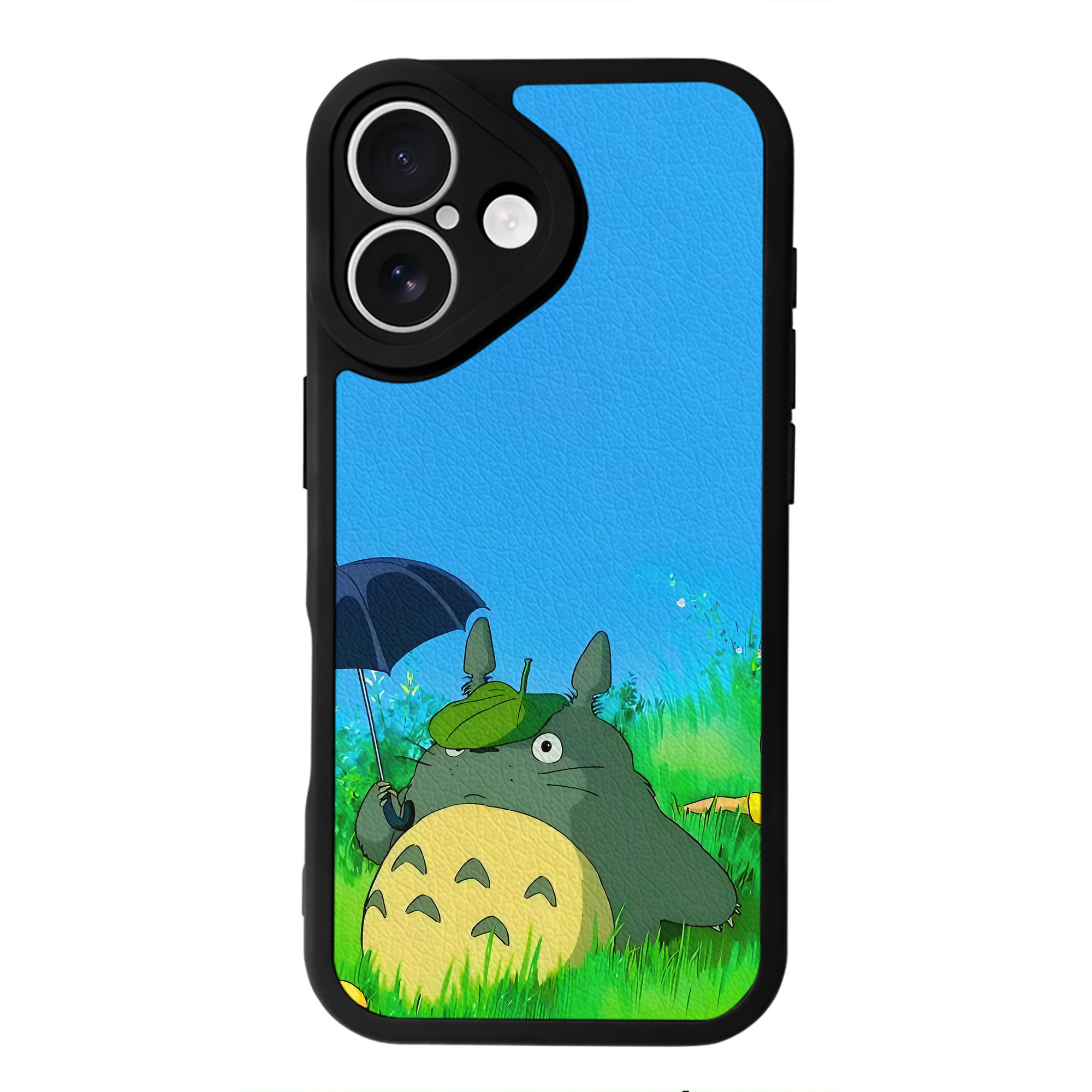 （画像用） となりのトトロ 草壁メイ 草壁サツキ My Neighbor Totoro Satsuki Kusakabe Mei Kusakabe 【iPhone 16シリーズ対応】シリコンスマホケース（レザー調） 材質：シリコン